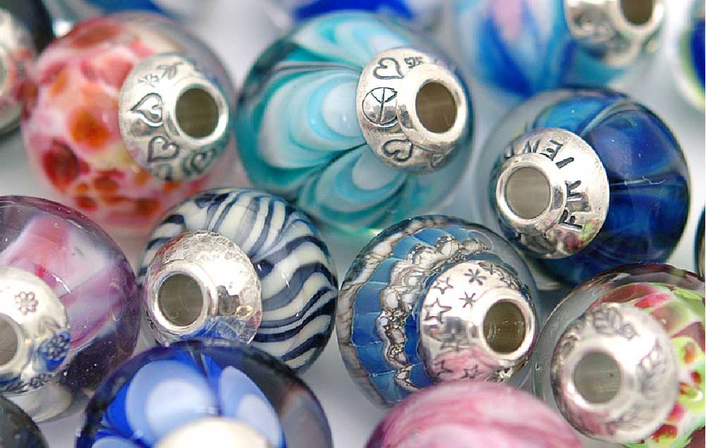 Capped & Cored Focal Beads