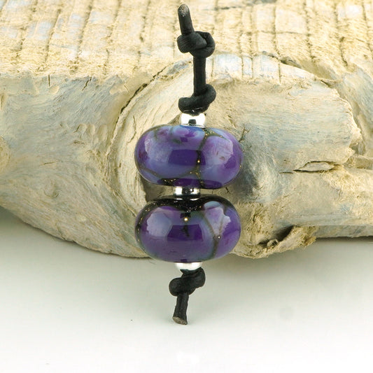 Purple Majesty Roundel (Donut) Earring Pair (S1010)