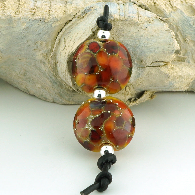 Silvered Autumn Surprise Lentil Pair (S1043)
