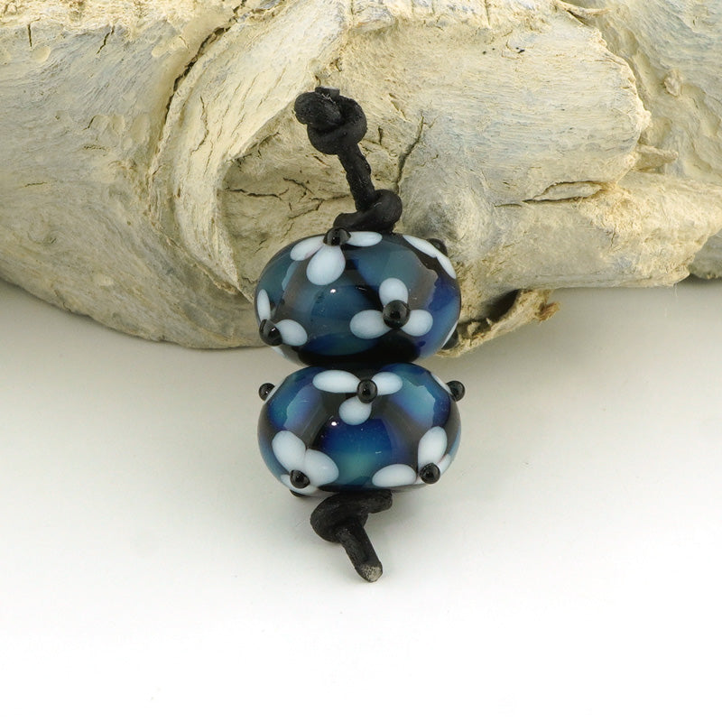 Kronos Blue Floral Lattice Pair (S0400-1069)