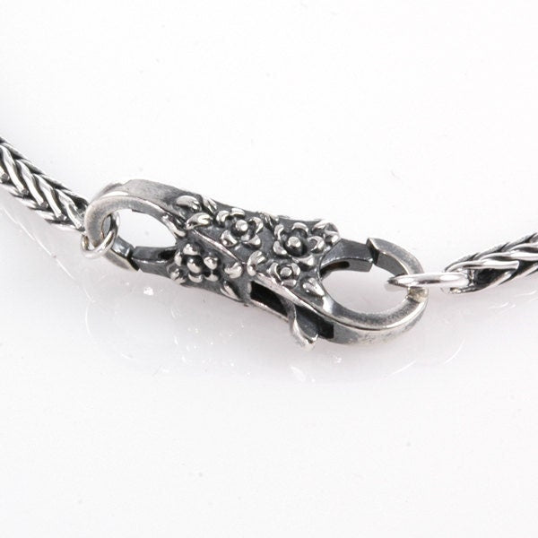 Trollbead style Double Lock Lace Flower Clasp Sterling-X0157
