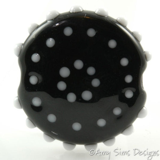 Halloween Candy Corn Murrini Focal Lampwork Glass Bead