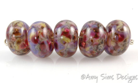 Handmade Purple Lampwork Glass Beads SRA Peruvian Violet