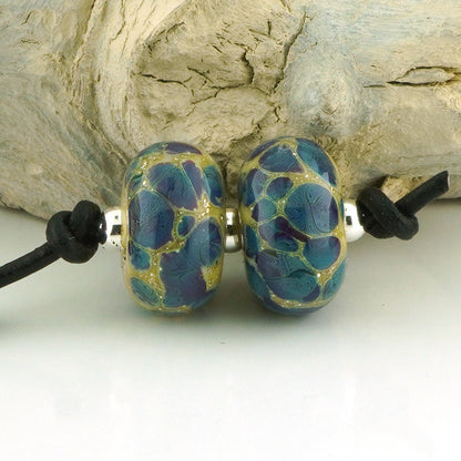 Silvered Multicolor Donut Pair (S1021)