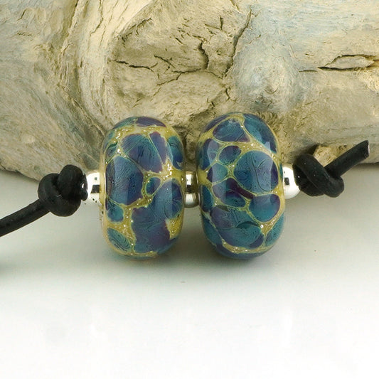 Silvered Multicolor Donut Pair (S1021)