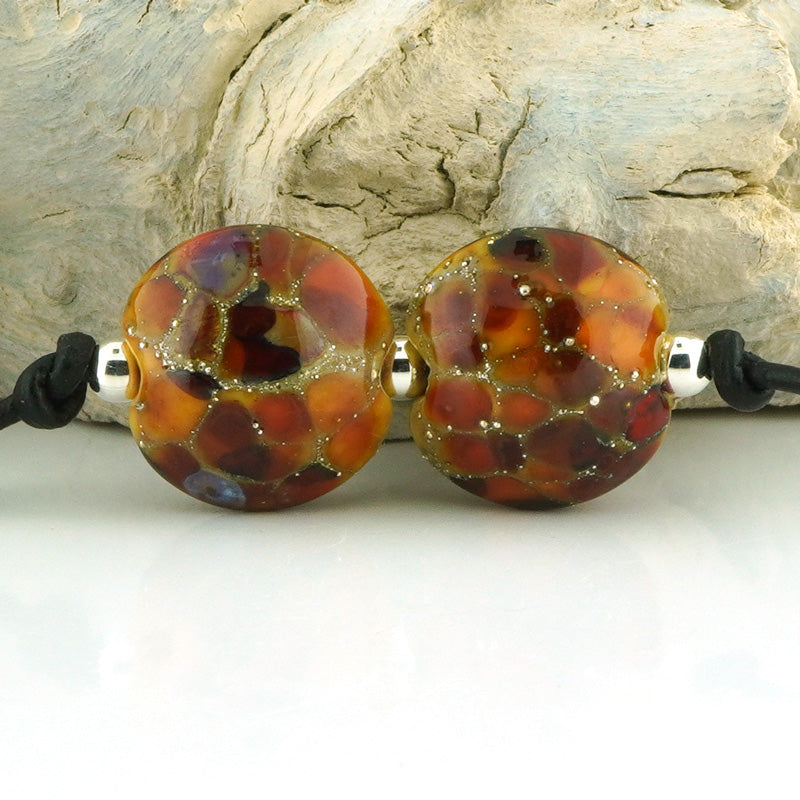 Silvered Autumn Surprise Lentil Pair (S1043)