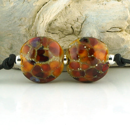 Silvered Autumn Surprise Lentil Pair (S1043)