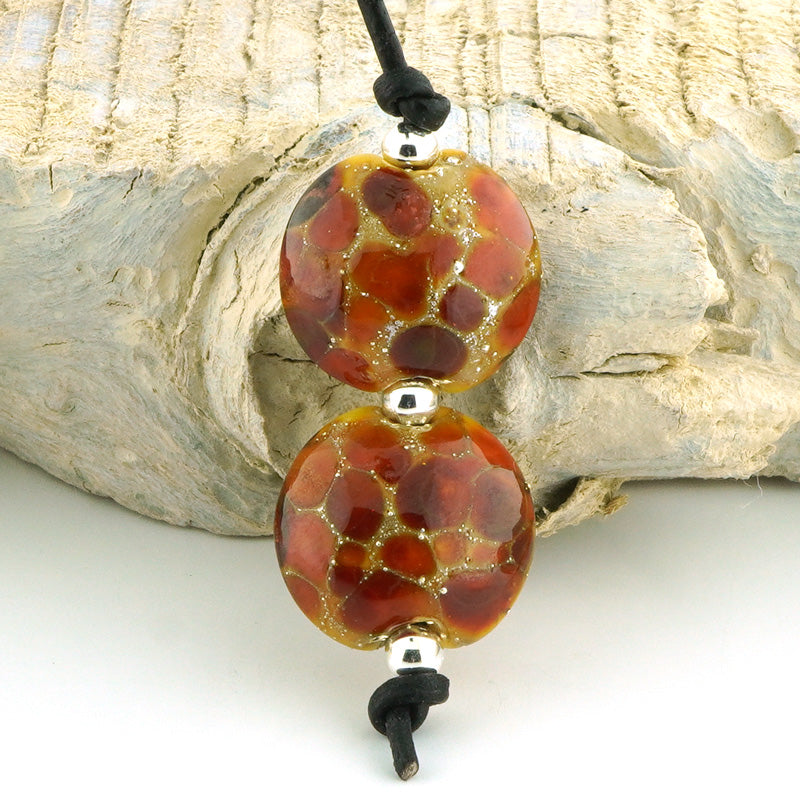 Silvered Autumn Splendor Lentil Pair (S1044)