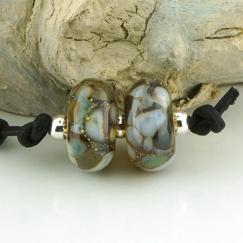 Silvered September Morning Donut Pair (S1049)