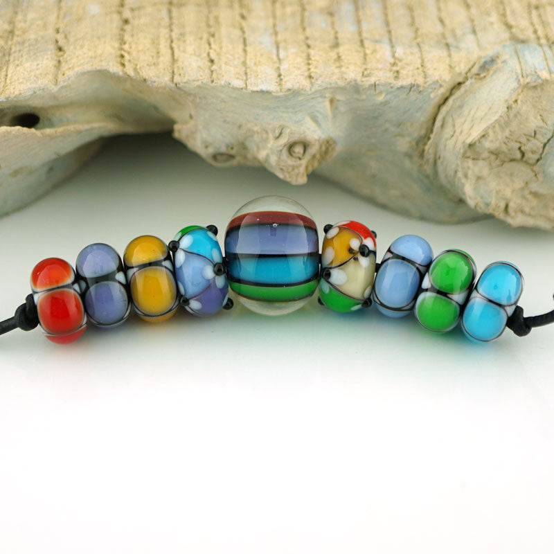 Rainbow Set of 9 beads (S961)