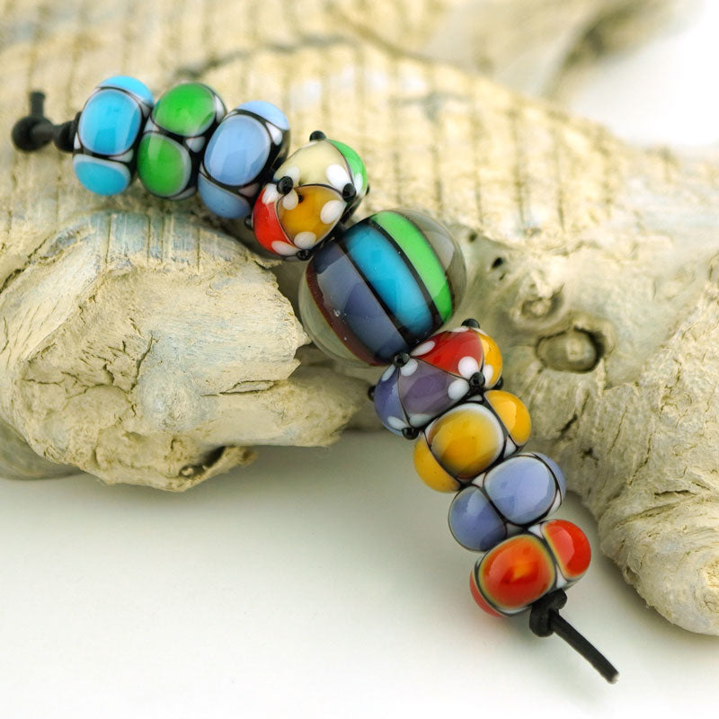 Rainbow Set of 9 beads (S961)