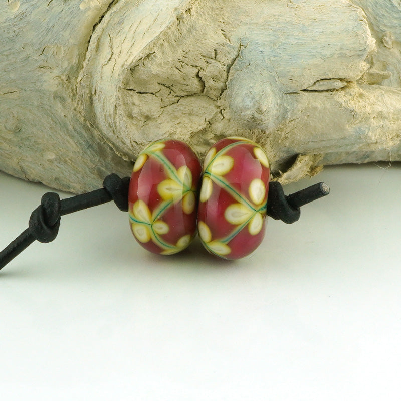 Rubino Floral Lattice Earring Pair (S974)