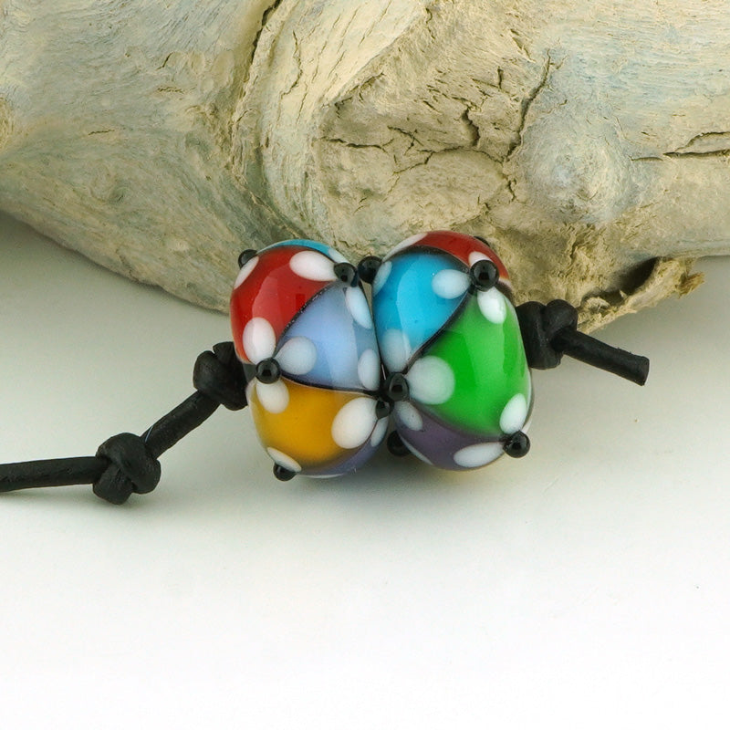 Rainbow Floral Lattice Earring Pair (S984)