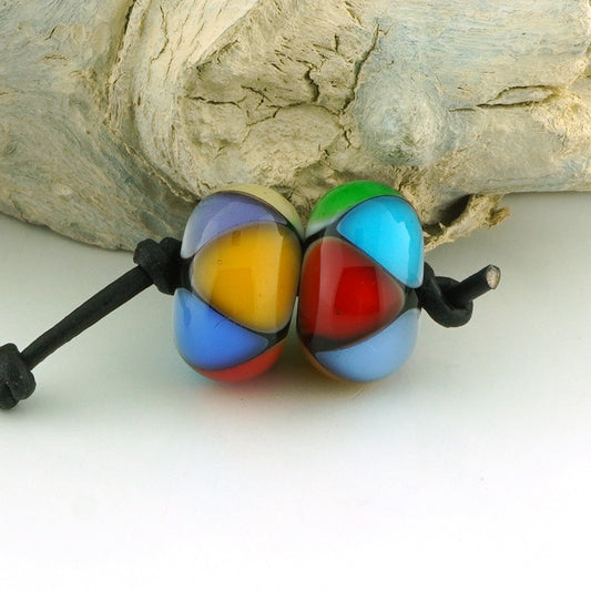 Rainbow Triangles Earring Pair (S988)