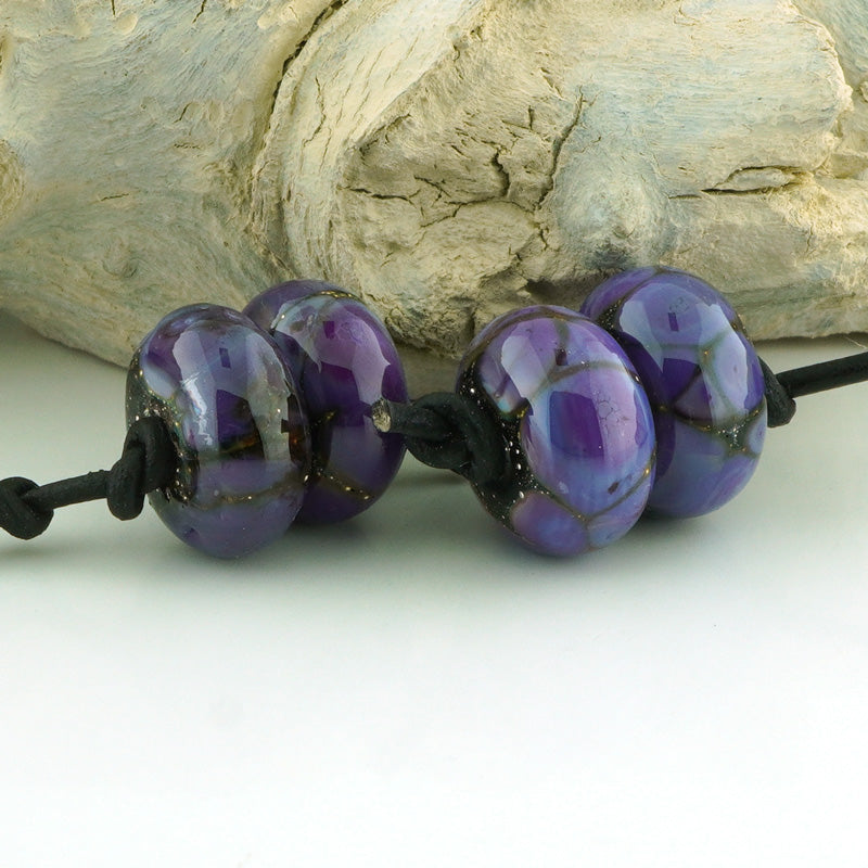 Purple Majesty Roundel (Donut) Earring Pair (S991 S992)