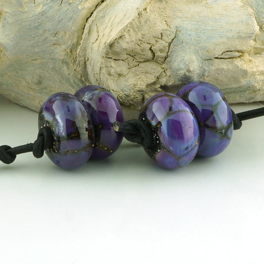 Purple Majesty Roundel (Donut) Earring Pair (S991 S992)