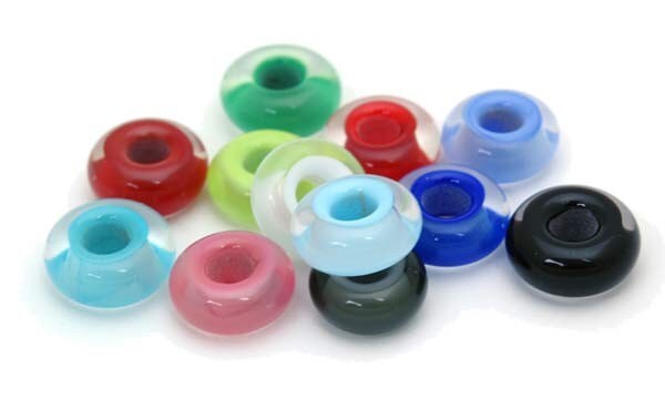 Solid Color Lampwork Glass Bead Spacer