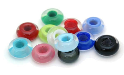 Solid Color Lampwork Glass Bead Spacer