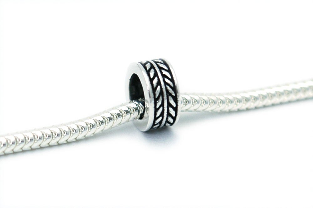 Wheat Cuff European Bead Charm Sterling Silver X0166