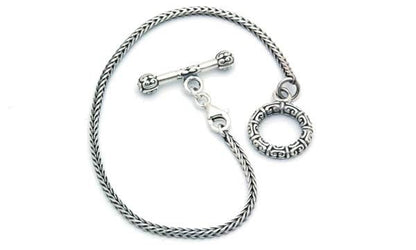 Toggle Sterling Bracelet European Charm Bead Interchangeable