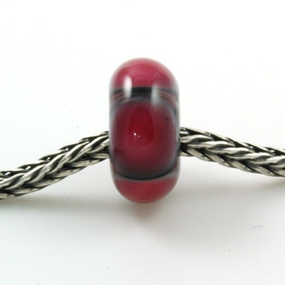 European Charm Bead Big Hole Lampwork Glass Bead Hot Pink Dots