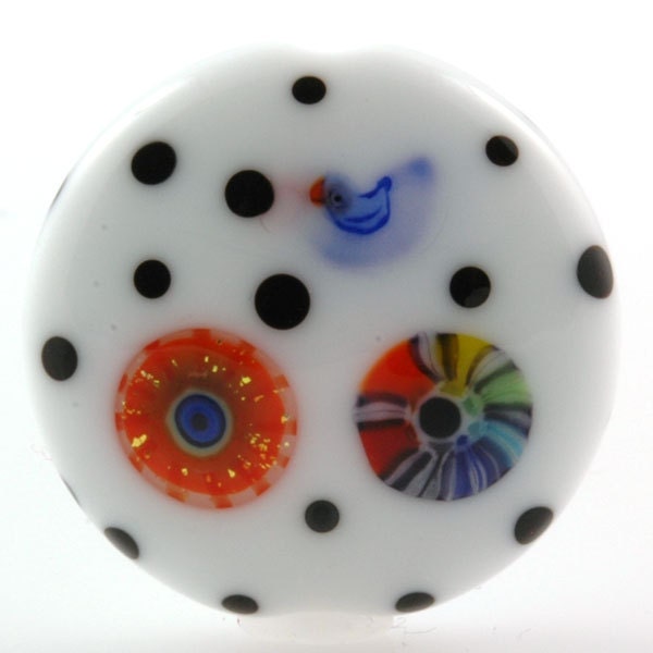 Magic Moments Lentil Lampwork Focal Bead