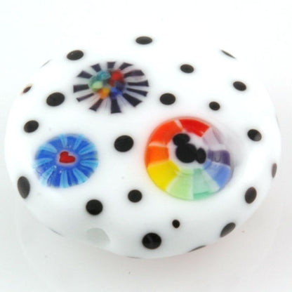 Magic Moments Lentil Lampwork Focal Bead