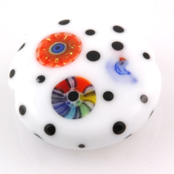 Magic Moments Lentil Lampwork Focal Bead