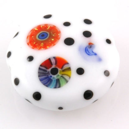 Magic Moments Lentil Lampwork Focal Bead