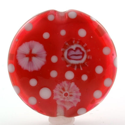 Sweet Red Lentil Lampwork Focal Bead