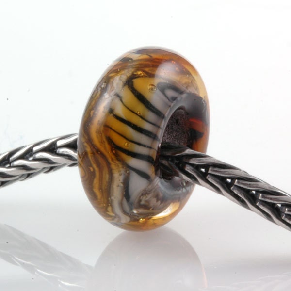 Big Hole European Charm Bead Tiger Lampwork Glass Bead