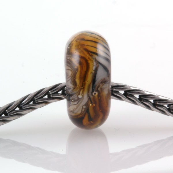 Big Hole European Charm Bead Tiger Lampwork Glass Bead