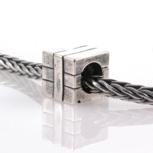 Big Hole Sterling Square Package Present Spacer Bead-X0202