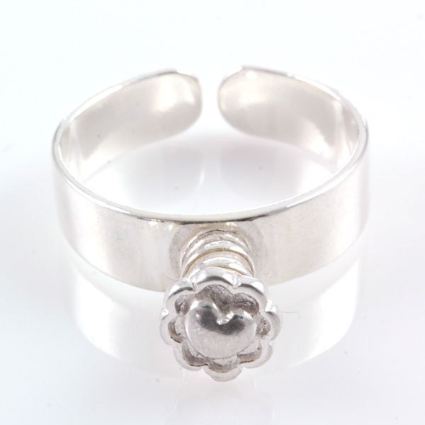 Sterling Silver Interchangeable Ring-fits European Charm Beads