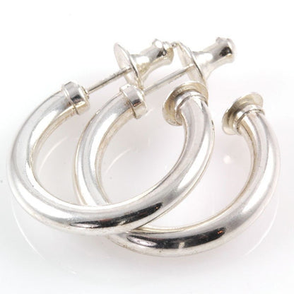 Sterling Silver Interchangeable Hoop Earrings-fit European Charm Beads X0105