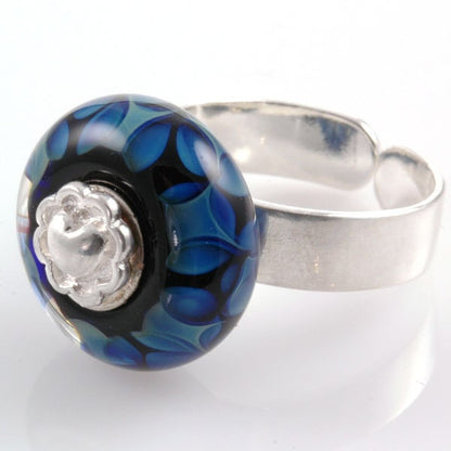Sterling Silver Interchangeable Ring-fits European Charm Beads