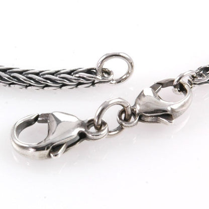Foxtail Bracelet for European Charm Beads Interchangeable Sterling Oxidized Foxtail Chain