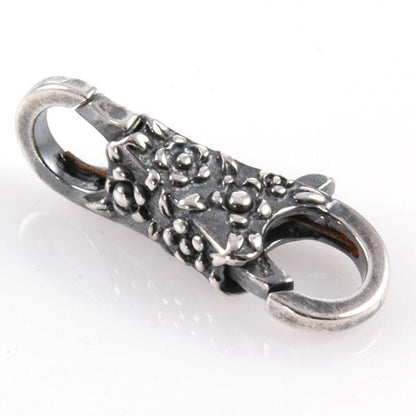 Trollbead style Double Lock Lace Flower Clasp Sterling-X0157