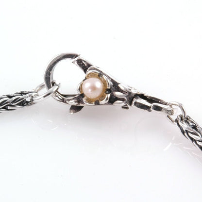 Trollbead style Double Lock Pearl Flower Clasp Sterling