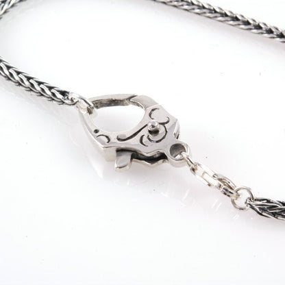 Trollbead style Double Lock Angular Scroll Clasp Sterling