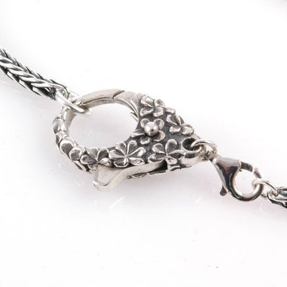 Trollbead style Double Lock Large Flower Lace Clasp Sterling