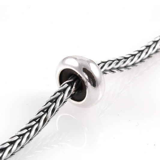 Smooth Sterling Silver Rubber Lined Stopper for European Charm Bracelets Beads