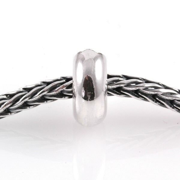 Smooth Sterling Silver Rubber Lined Stopper for European Charm Bracelets Beads