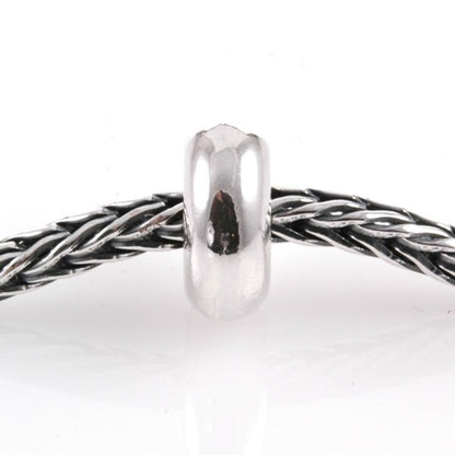 Smooth Sterling Silver Rubber Lined Stopper for European Charm Bracelets Beads