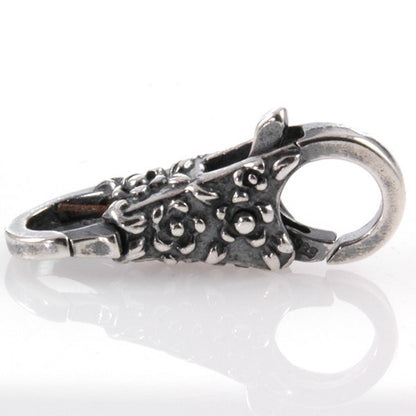 Trollbead style Double Lock Lace Flower Clasp Sterling-X0157