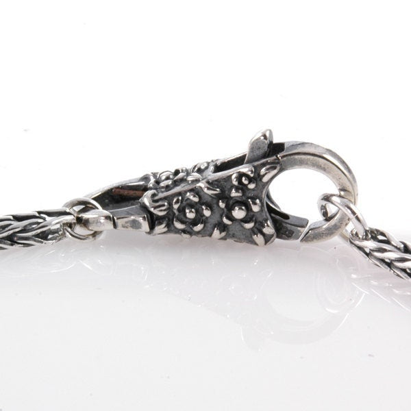 Trollbead style Double Lock Lace Flower Clasp Sterling-X0157