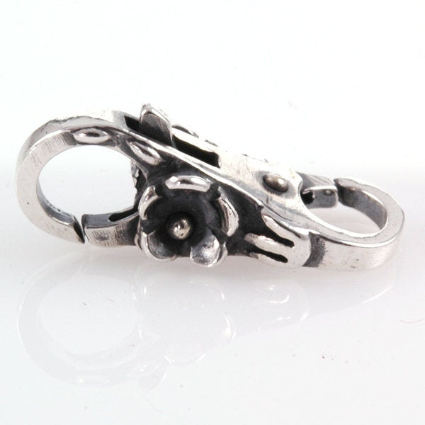 Trollbead style Double Lock Flower Clasp Sterling
