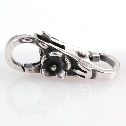 Trollbead style Double Lock Flower Clasp Sterling