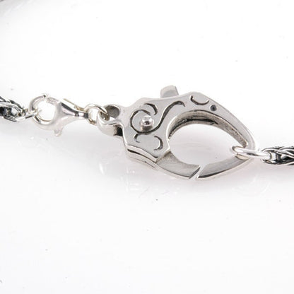 Trollbead style Double Lock Angular Scroll Clasp Sterling