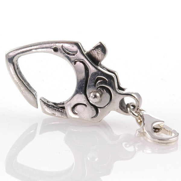Trollbead style Double Lock Angular Scroll Clasp Sterling